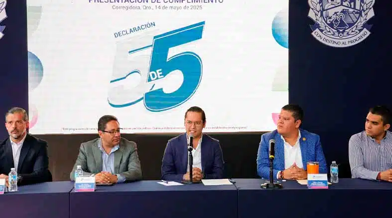 Presentan Declaración 5 de 5 el 100% de funcionarios de Corregidora 1 Declaración