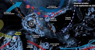 Frente frío, monzón y huracán Narda provocan lluvias intensas 1 Frente frío