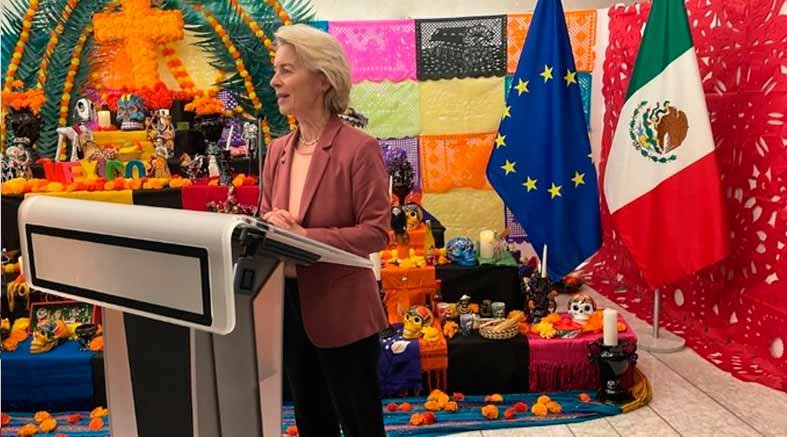 Presidenta de la Comisión Europea inaugura Altar de Muertos en Estrasburgo 1 Presidenta