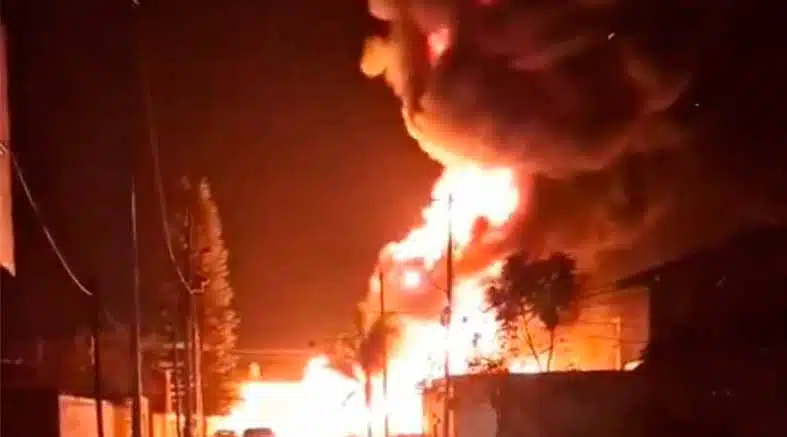 Incendio en un predio ilegal de hidrocarburos en Villagrán 1 Un predio