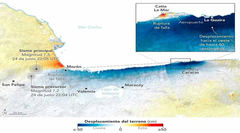 NASA revela los daños extremos del reciente doble terremoto de Venezuela 1 NASA